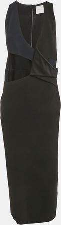 Dion Lee Black Knit Cut-Out Midi Dress