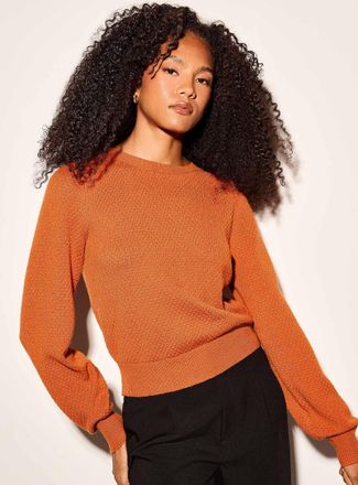 Icone Womens Honeycomb textured sweater