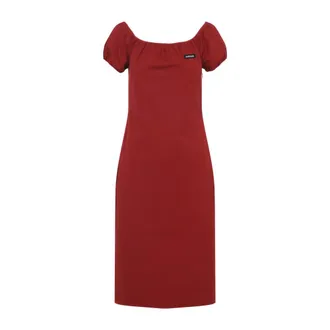 Miu Miu Red Cotton Midi Dress