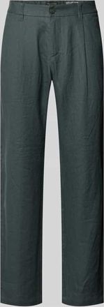 Marc O'Polo Tapered Leinenhose mit G&uuml;rtelschlaufen Modell OSBY JOGGER in Oliv, Gr&ouml;&szlig;e 30/32