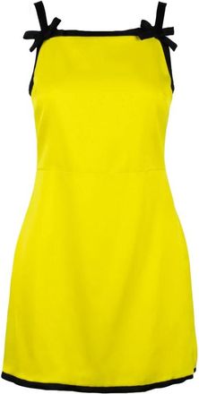 Msgm Damesjurk - Dames - Korte kleedjes - Geel - M - Kleedjes