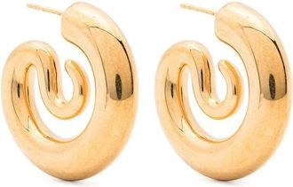 Panconesi Goudkleurige Hoop Oorbellen met Gepolijste Afwerking - Dames - Oorbellen - Geel - ONE Size - Accessoires