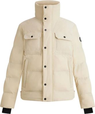 Fusalp Carlo corduroy-panel quilted ski jacket - men - Polyamide/Elastane/Polyurethane - 50 - Neutrals