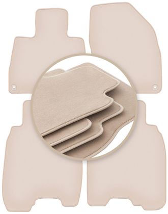 OEM Alfombrillas Beige Premium Para Honda Civic Viii (ufo) Hatchback 2006-2012