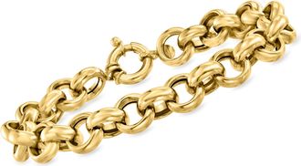 Ross-Simons Italian 14kt Yellow Gold Rolo-Chain Bracelet