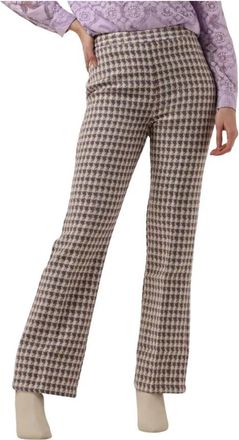 Another Label Flared Eden Broek - Dames - Wijde Broeken - Veelkleurig - S - Polyester - Broeken