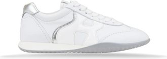 Hogan Leren Vetersneakers voor Dames - Dames - Sneakers - Wit - 35 1/2 EU - Su&egrave;de - Schoenen