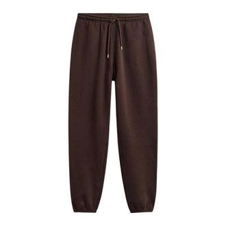 GANT Sweatpants met bedeltje - Dames - Broeken - Bruin - Maat: M Katoen