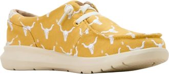 Ariat Womens Hilo Doodle Steer Head Slip On Shoe In Mustard