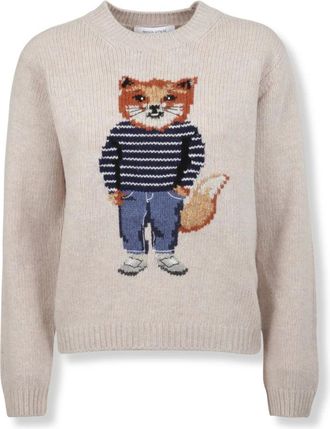 Maison Kitsun&eacute; Mujer, Jerseys, Beige, Talla: S