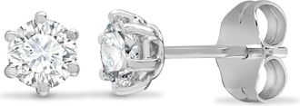 Jewelco London 18ct White Gold 0.2ct Diamond Solitaire Stud Earrings - 18E360-020