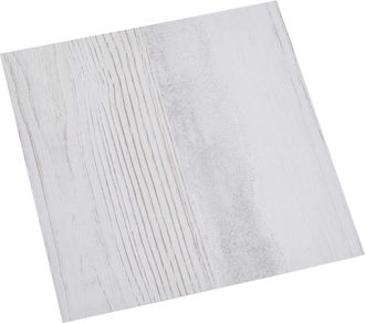 vidaXL Tablones De Suelo Autoadhesivos Blanco Y Madera 30,5 X 30,5 Cm Vidaxl