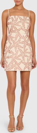 Amanda Uprichard WomenS Avani Sequin Starfish Mini Dress In Tan