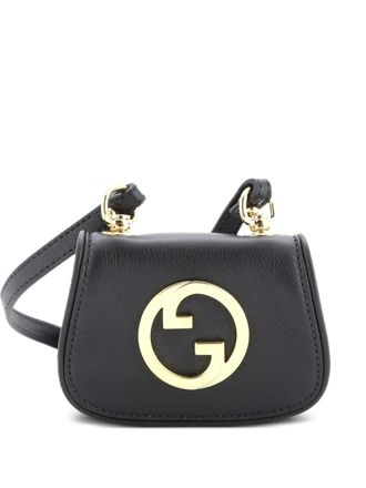 Gucci Blondie NM Card Case Wallet with Strap Leather crossbody bag - Black