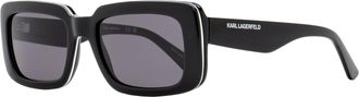 Karl Lagerfeld Unisex Rectangle Sunglasses KL6101S 001 Black 54mm
