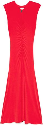 Nissa Abito lungo con ruches - Rosso