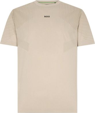 HUGO BOSS TS Active Push T-shirt - Heren - T-shirts - Beige - M - Polyester - Tops