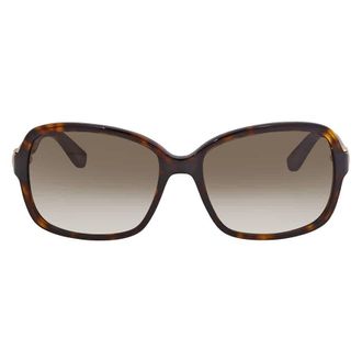 Ferragamo Salvatore Ferragamo Tortoise Oval Sunglasses SF606S 214 58