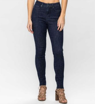 Judy Blue Mid-Rise Cell Phone Pocket Dad Jean In Dark Wash