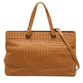 Bottega Veneta Pre-owned Tote Bags, female, Brown, Size: ONE SIZE Pre-owned Leather Tote Bag