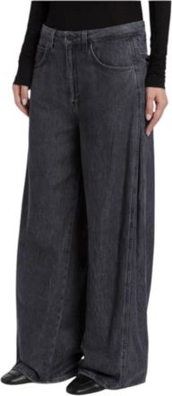 Dondup Cristy Wide Jeans - Dames - Loose Fit Jeans - Grijs - W27 - Katoen - Jeans