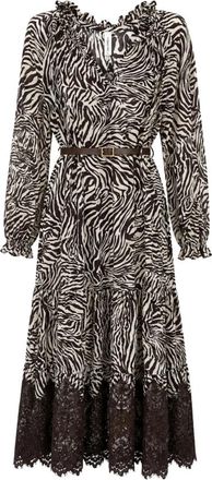 Tensione In Lange jurk - Dames - Casual kleedjes - Bruin - S - Leer - Kleedjes