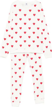 Petit Bateau heart-print pyjamas - White