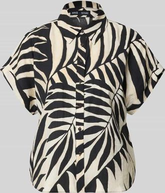 Mango Bluse aus Viskose-Mix mit Hemdblusenkragen Modell LIFE in Offwhite, Gr&ouml;&szlig;e XL