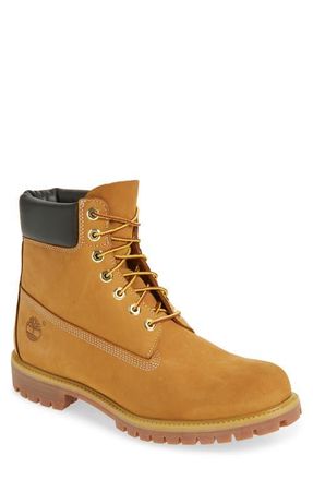 Timberland Premium 6-Inch Waterproof Boot in Dark Wheat Nubuck at Nordstrom, Size 12