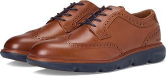 Johnston & Murphy Larkin Wingtip Mens Shoes Tan Italian Calfskin : 10.5 M (D), Leather