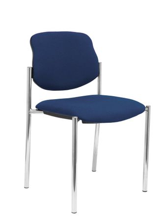 Piqueras y Crespo Silla Fija Styl Bali Azul Marino Chasis Cromo