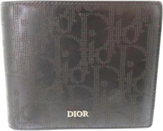 Dior Tweedehands leren portemonnees - Heren - Vintage Accessoires - Zwart - ONE Size - Leer - Vintage