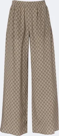 Gucci GG silk cr&ecirc;pe de chine palazzo pants