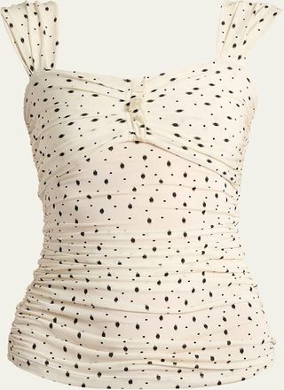 Isabel Marant Gemina Ruched Sleeveless Top