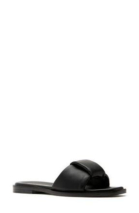 La Canadienne Farrah Slide Sandal in Black Leather at Nordstrom Rack, Size 10