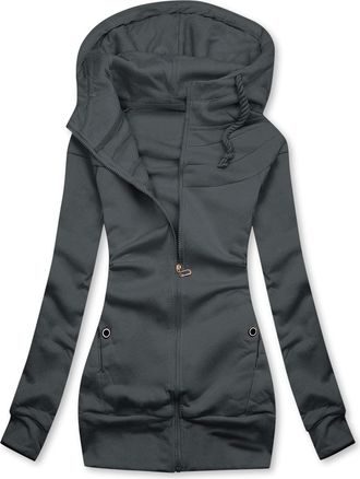 Generic Women Fleece Jacket Fanshion Solid Drawstring Lightweight Long Slevee Jackets Womens Puffer Jackets Casual Stand Collar Down Coats Outdoor Zip Up Warm