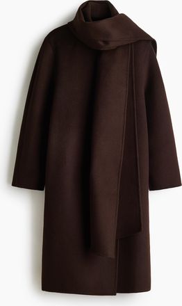 H&M Handgefertigter Mantel aus Wollmix - Brown