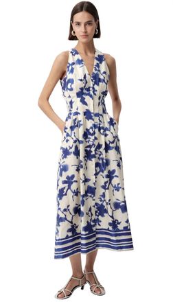Exquise Zeta Sleeveless Dress In Ryl Blue