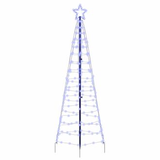 vidaXL &Aacute;rbol De Navidad Led Ekenas 250 Cm 390 Led Azul Acero Azul Vidaxl