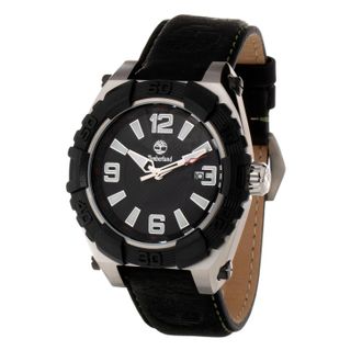 Timberland Mens Watch Quartz silver - Black & Silver Stainless Steel - One Size
