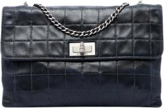 Chanel Pre-owned Quilted Lambskin Flap Shoulder Bag - Dames - Vintage Schoudertas - Zwart - ONE Size - Leer - Vintage