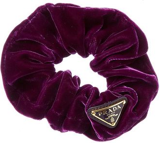Prada Logo Velvet Scrunchie
