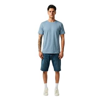 HUGO BOSS Mens Orange Premium Cotton T-Shirt (Pastel Blue) - Size Small
