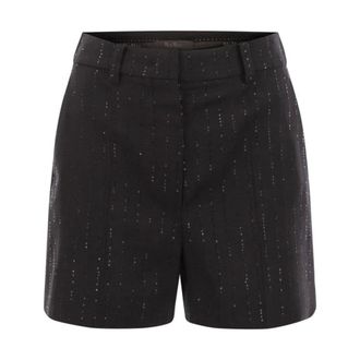 Max Mara Dames, Korte broeken, Zwart, Maat: 2XS Leer