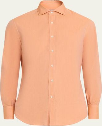Brunello Cucinelli Mens Cotton Slim-Fit Button-Down Shirt