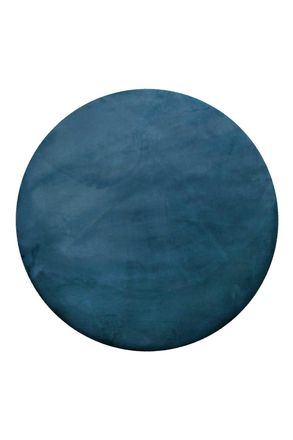 Homie Living Alfombra efecto piel de conejo azul para sal&oacute;n, dormitorio 200 rd