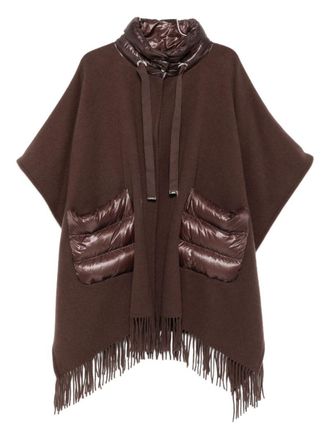 Herno Fringed Wool Poncho
