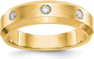 Diamond2Deal 14k Gold Lab Grown Diamond Wedding Band Ring 0.16Ct Clarity- VS Color- D-E