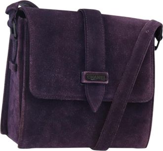 Chanel Flap Clutch Shearling Suede Bag (Pre-Owned)