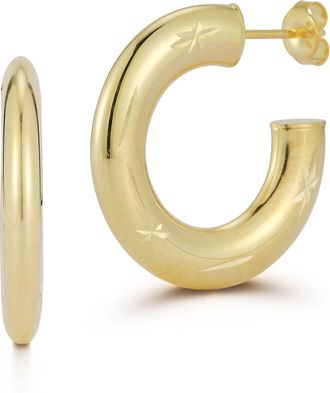 Glaze Jewelry Sterling Silver Starburst Hoops